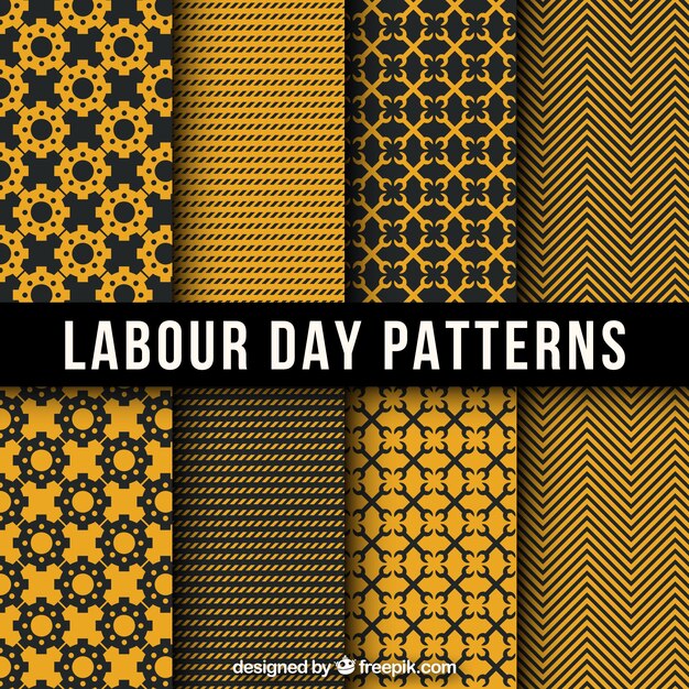 Labour day decorative patterns