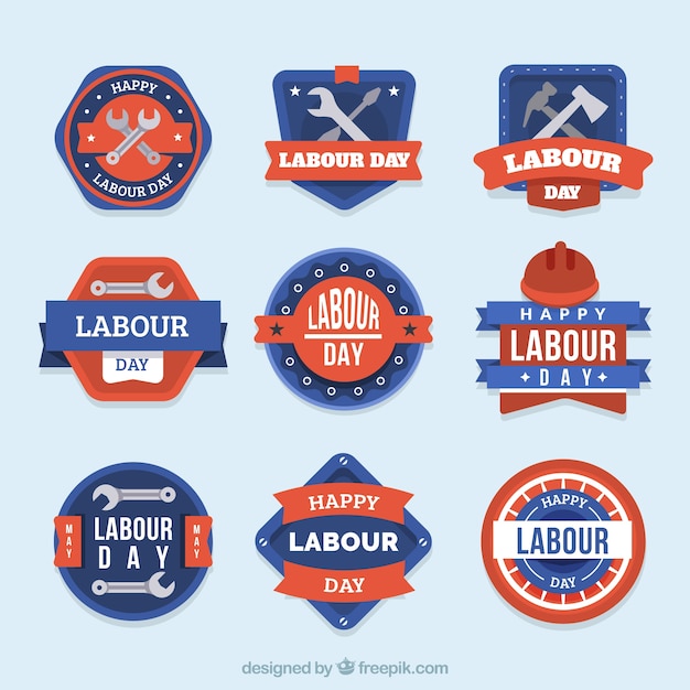 Free vector labour day label