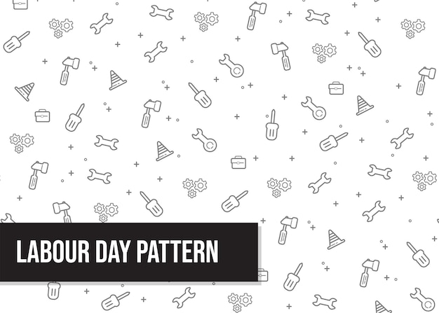 Free vector labour day pattern background vector art illustration