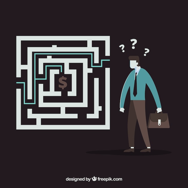 Free vector labyrinth business concept background