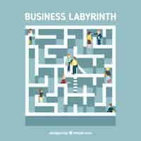 Free vector labyrinth business concept with modern style