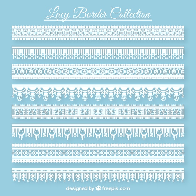 Free vector lace borders pack