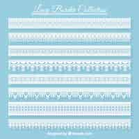 Free vector lace borders pack