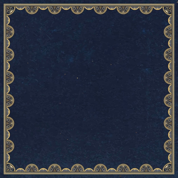 Free vector lace frame background, dark blue vintage fabric design vector