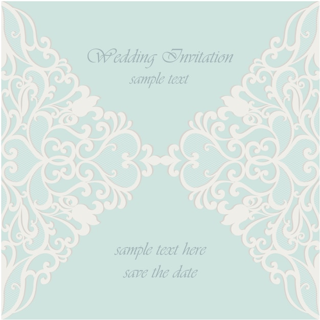 Lace wedding invitation design