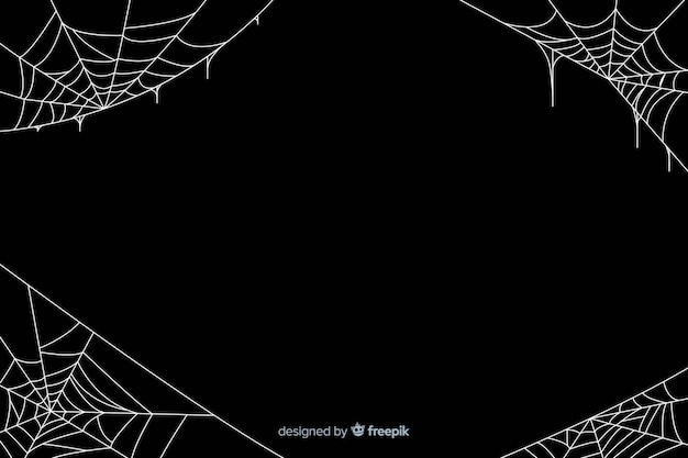 Free vector lack halloween cobweb background