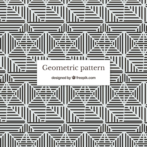 Lack and white geometric pattern background