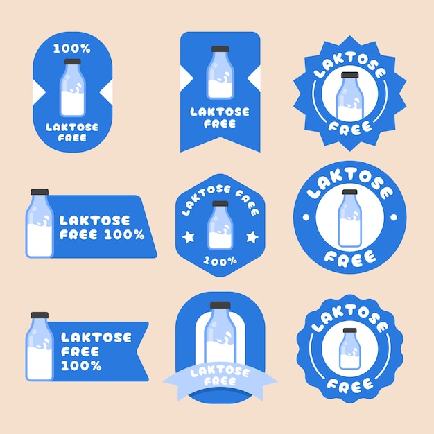 Lactose free label set