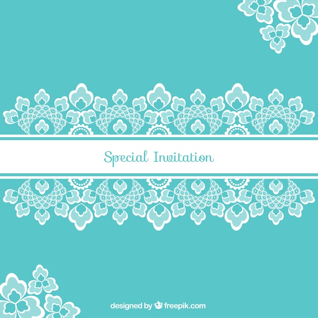 Free Vector lacy special invitation
