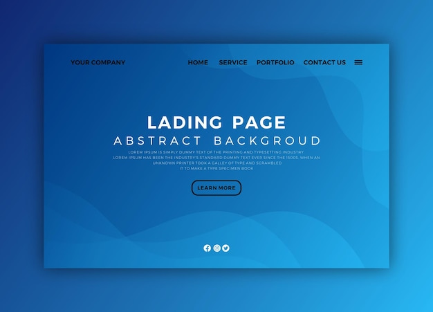 Free vector lading page template