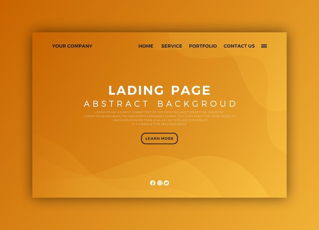 Free vector lading page template