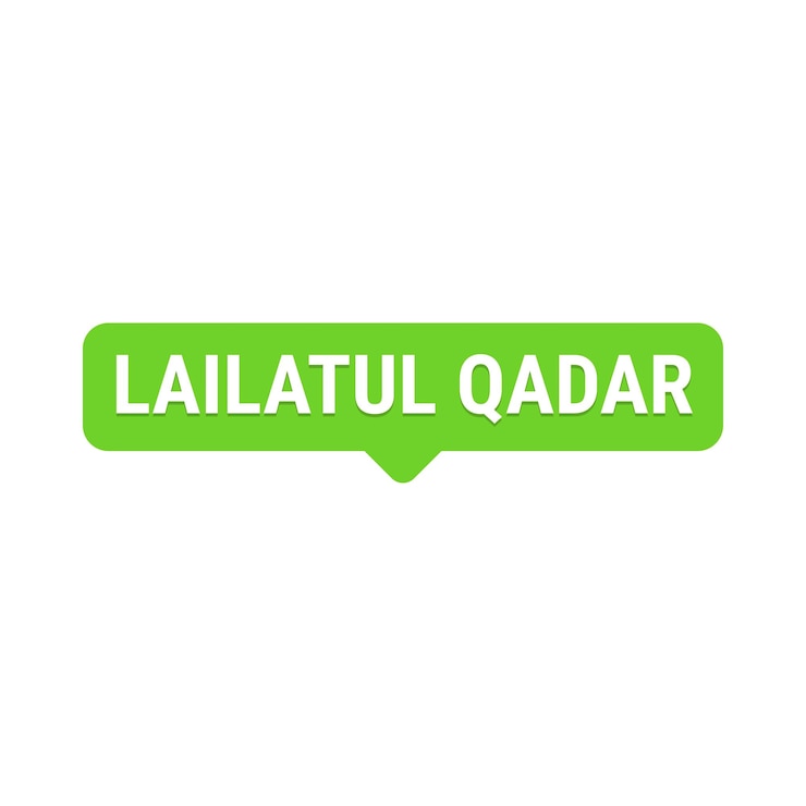 Free Vector lailatul qadr green vector callout banner with information on the night of power in ramadan