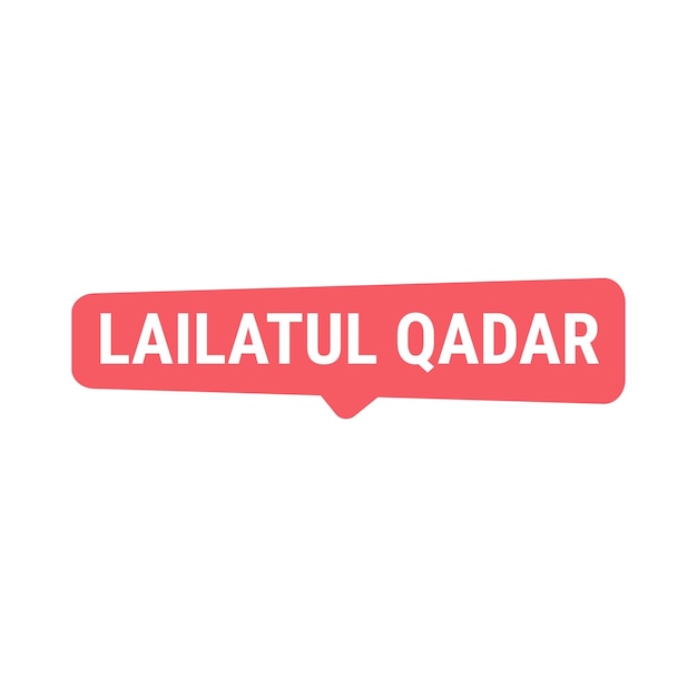Free vector lailatul qadr red vector callout banner with information on the night of power in ramadan