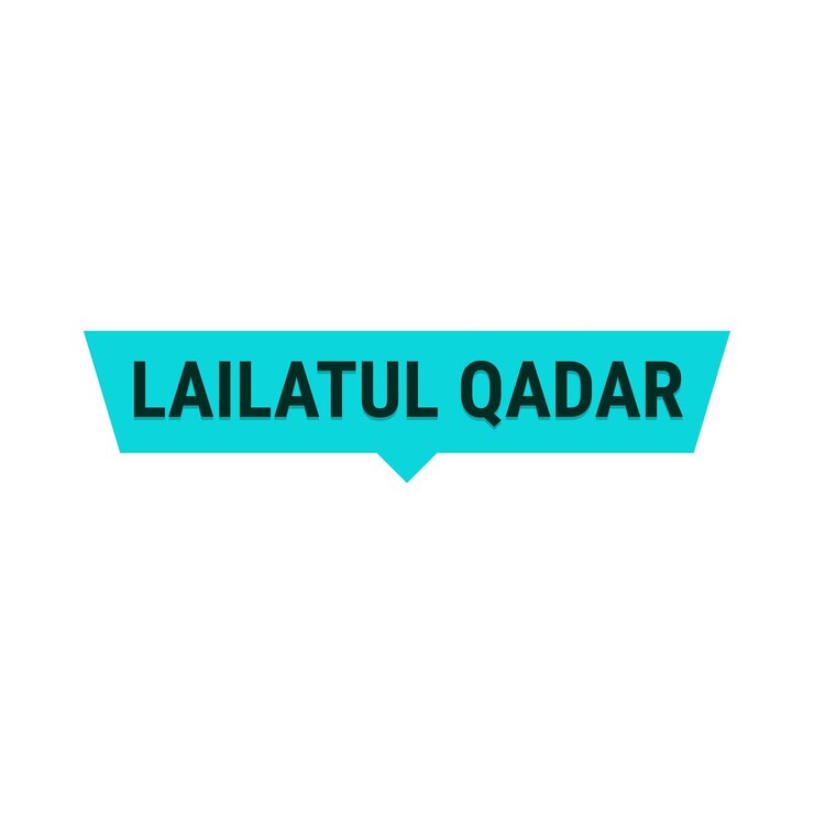 Free Vector lailatul qadr turquoise vector callout banner with information on the night of power in ramadan