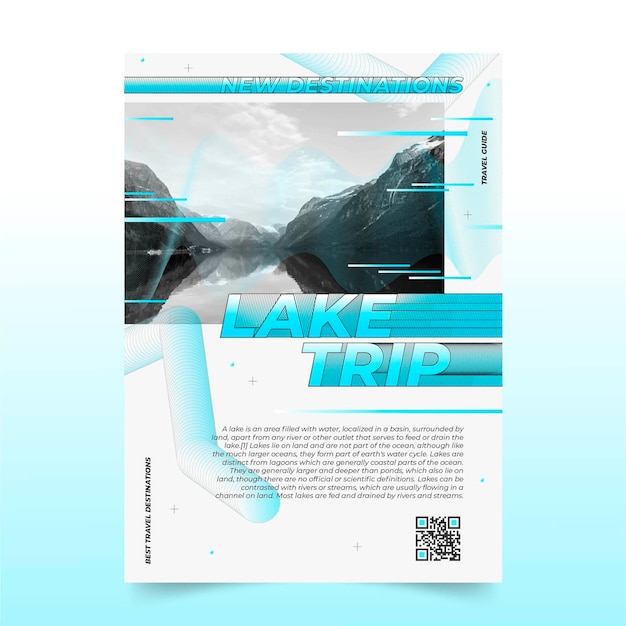 Free vector lake trip information template