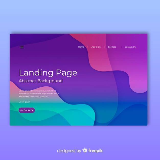Landing page abstract background