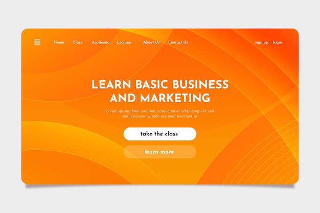 Landing page abstract design template