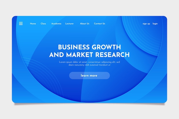 Landing page abstract design template