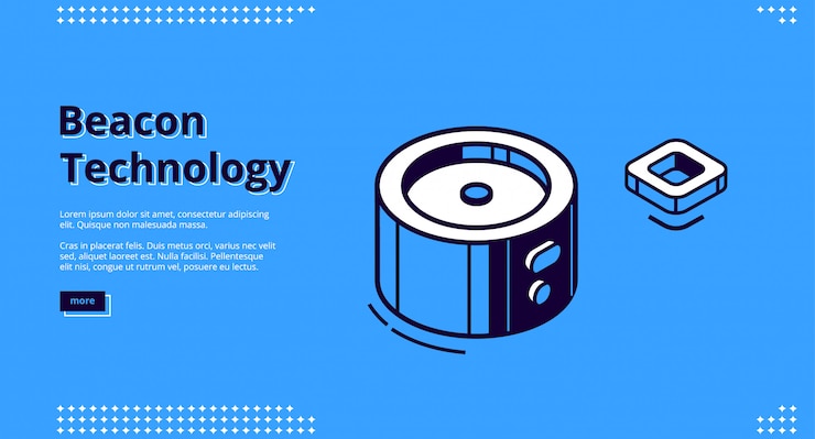 Free Vector  landing page of beacon technology