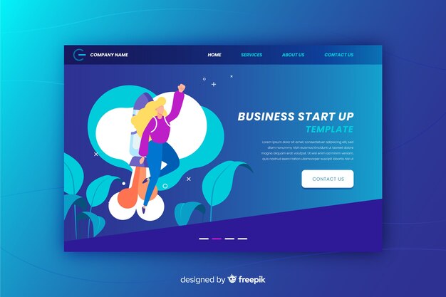 Landing page concept for start up