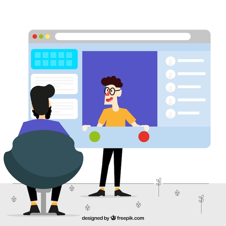 Free Vector landing page concept for a website