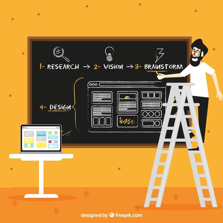 Free Vector landing page concept for a website