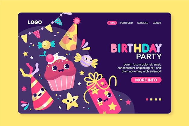 Free vector landing page concept