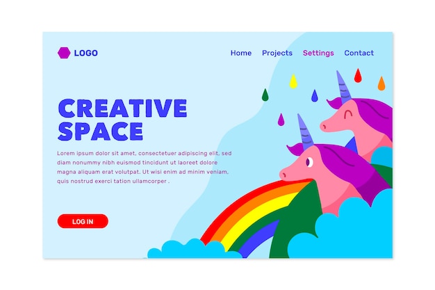 Free vector landing page concept