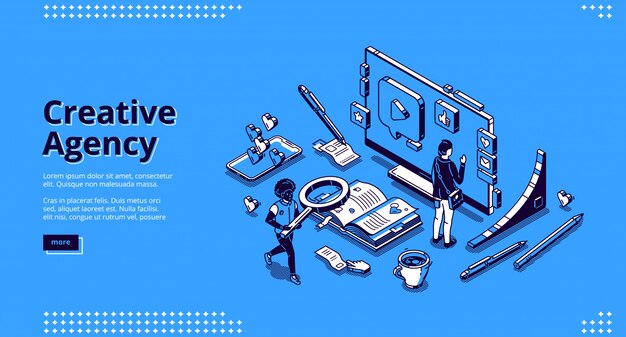  landing page for creative agency
