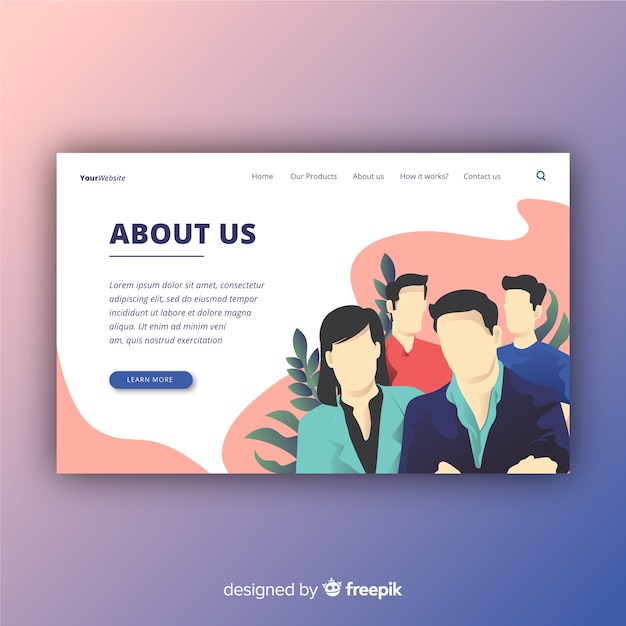 Landing page design. mocksite