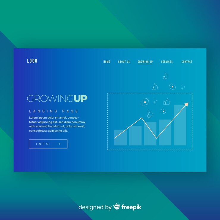 Бесплатный Вектор дизайн целевой страницы. mocksite