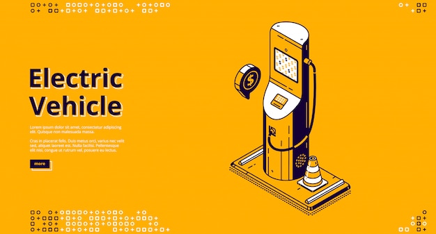 Landing page of electric vehicle concept