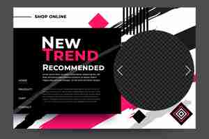 Free vector landing page fashion sale new trand