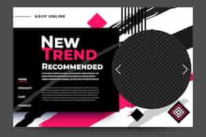 Free vector landing page fashion sale new trand