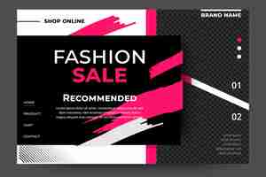 Free vector landing page fashion sale template