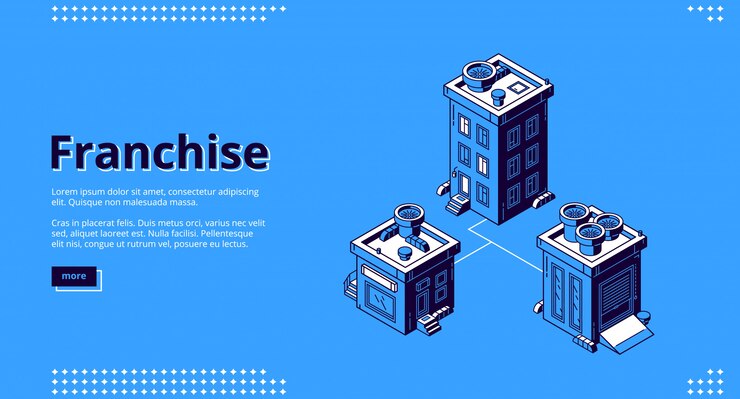 Free Vector landing page of franchise business model