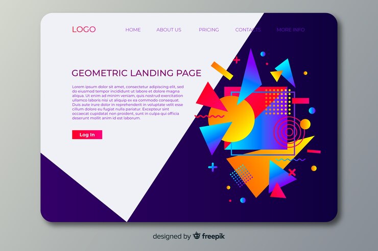 Free Vector landing page geometric shapes