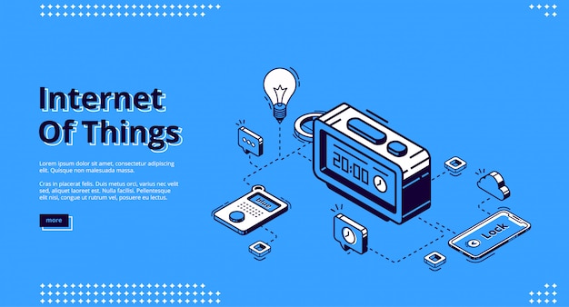 스마트 홈 iot 기술의 랜딩 페이지