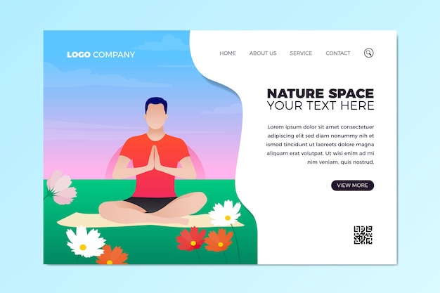 Landing page outdoor sport template