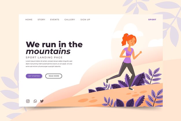 Landing page outdoor sport template