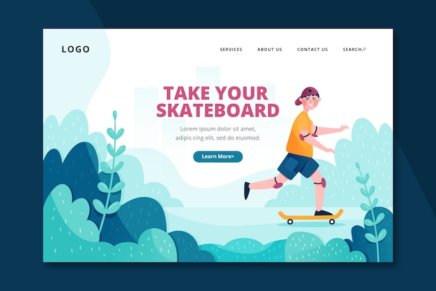 Landing page outdoor sport template