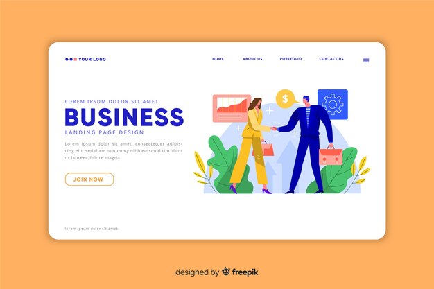 Landing page professional business