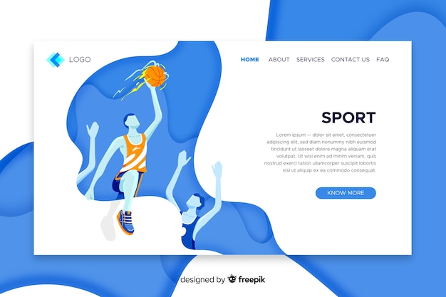 Landing page sport template