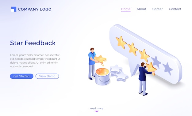 Landing page of star feedback model