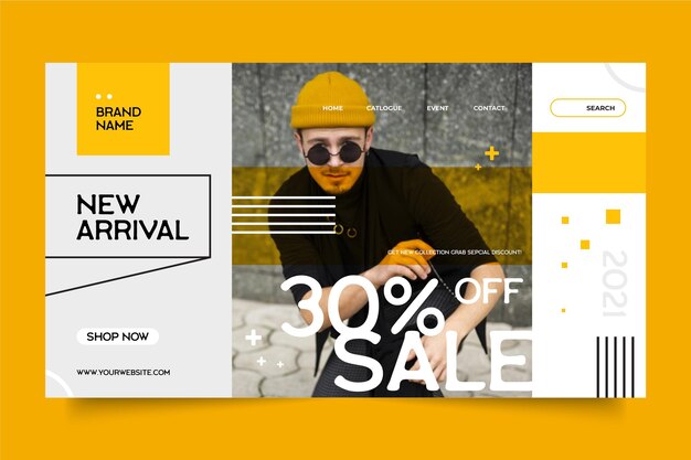 Free vector landing page style fashion sale