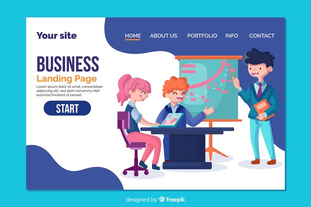 Landing page template for business