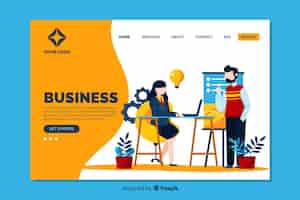 Free vector landing page template for business