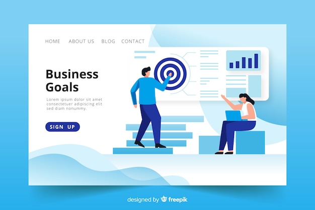 Landing page template for business