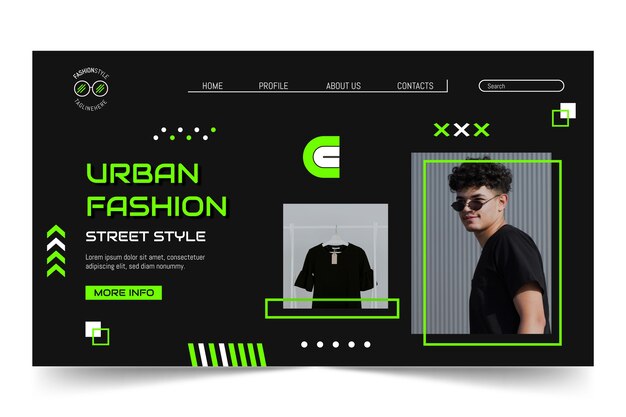 Landing page template for fashion collection and style