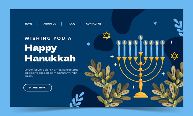 Free vector landing page template for jewish passover celebration